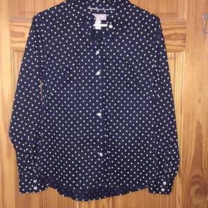 Banana republic black with white polka dots.